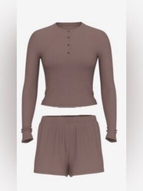 Victoria Secret Ribbed Two-Piece Loungewear sleepwear Set